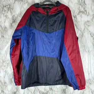 Distortion Comfort & Style Men's L  Hooded Windbreaker Anorak Jacket MS59